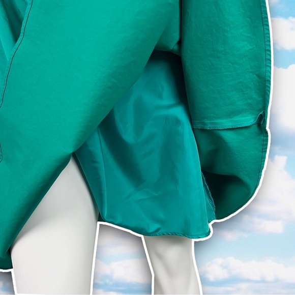 CALVIN KLEIN Square Neckline Sleeveless Belted Pleated Dress Christmas 50s Retro - Picture 5 of 12